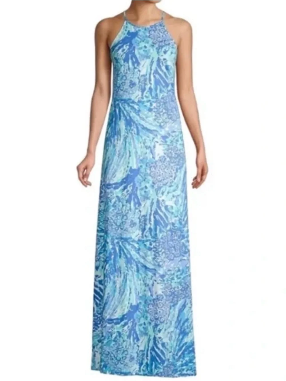 margot maxi dress lilly pulitzer Lilly Pulitzer Margot maxi dress size large blue haven